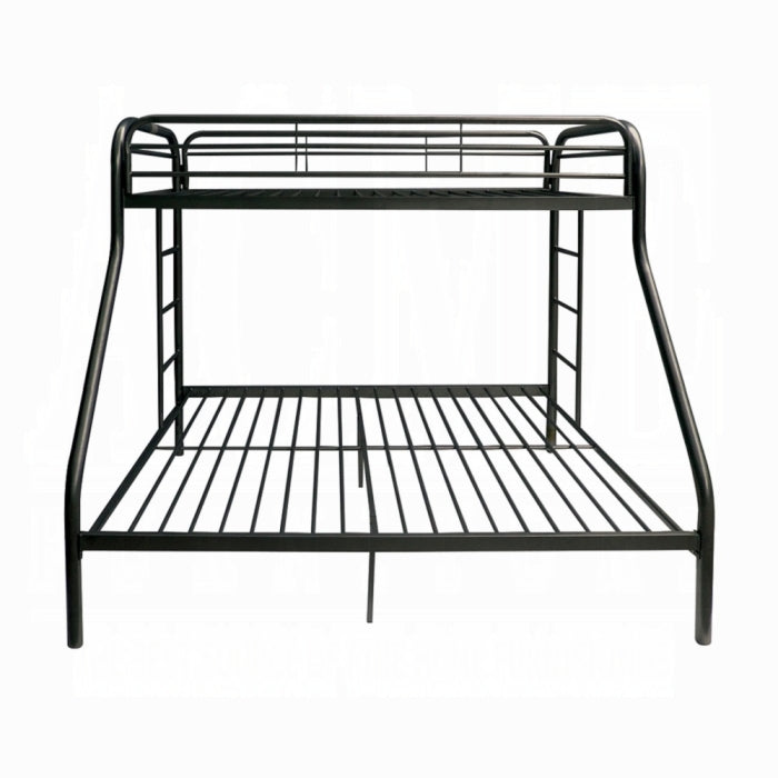 Elina Tritan Twin XL Over Queen Bunk Bed Durable Metal Build, Space-Saving Urban Design