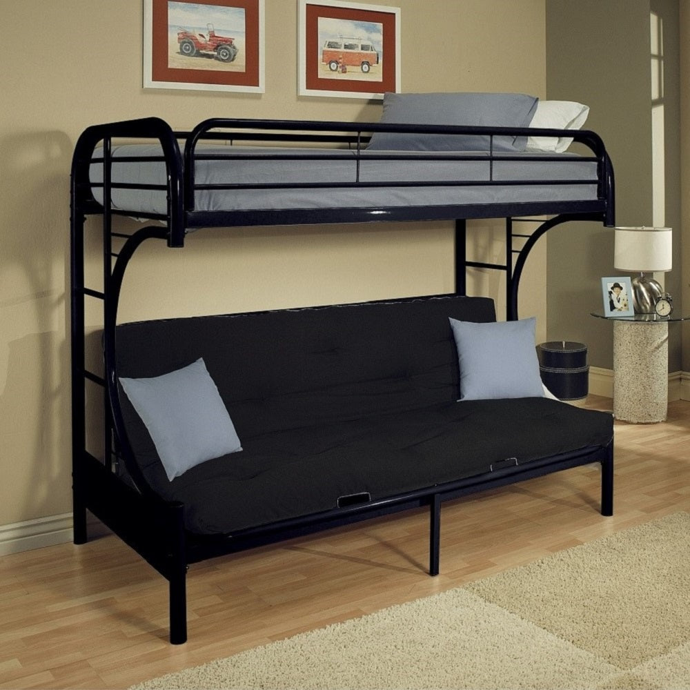 Eclipse Twin/Full/Futon Bunk Bed, Black