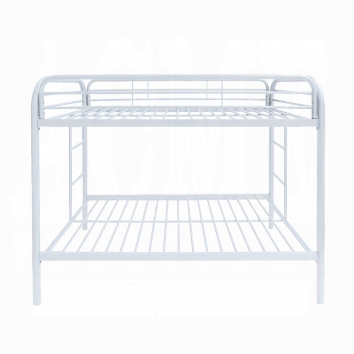 Janni Thomas Gray Twin Over Twin Wooden Bunk Bed – Compact Design with Slatted Safety Rails