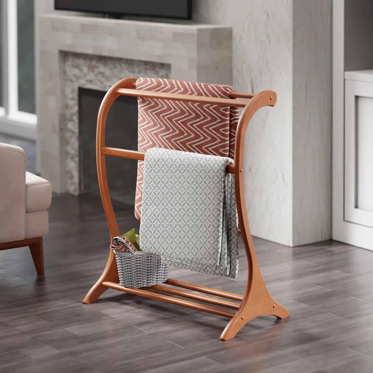 Bella Blanket Rack, Teak