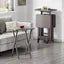 Isabelle 6-Pc Snack Table Set with Removable Serving Tray, Oyster Gray