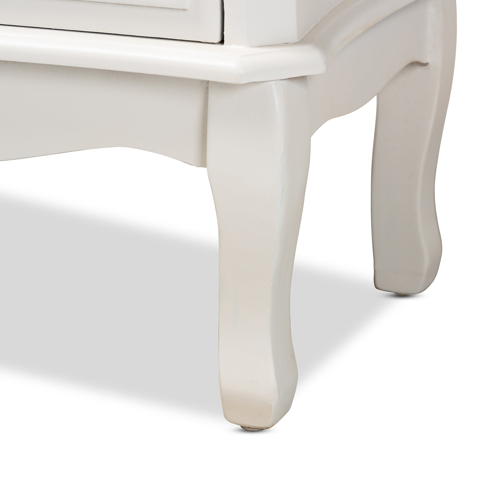 Gabrielle Traditional French Country Provincial White-Finished 3-Drawer Wood Storage Cabinet