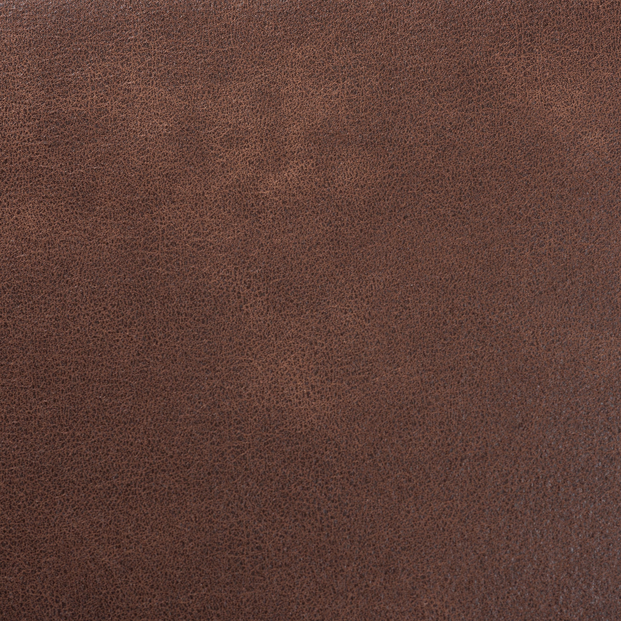 Sigrid Mid-Century Modern Dark Brown Faux Leather Effect Fabric Upholstered Antique Oak Finished Wood Ottoman