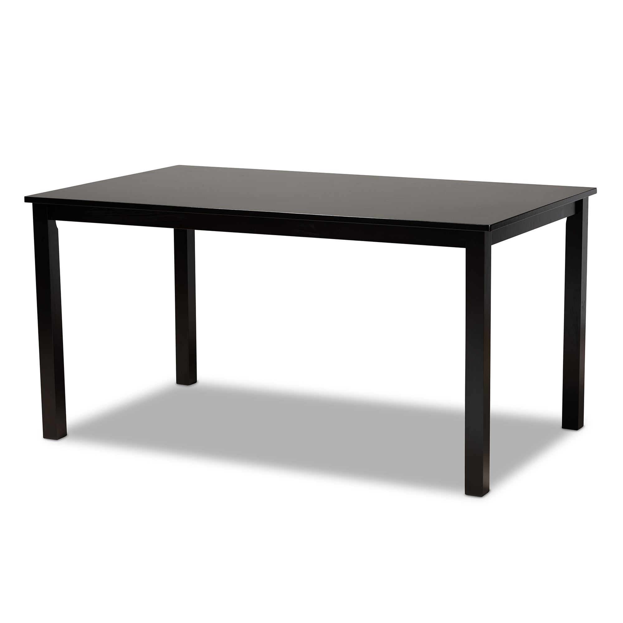 Eveline Modern and Contemporary Espresso Brown Finished Rectangular Wood Dining Table