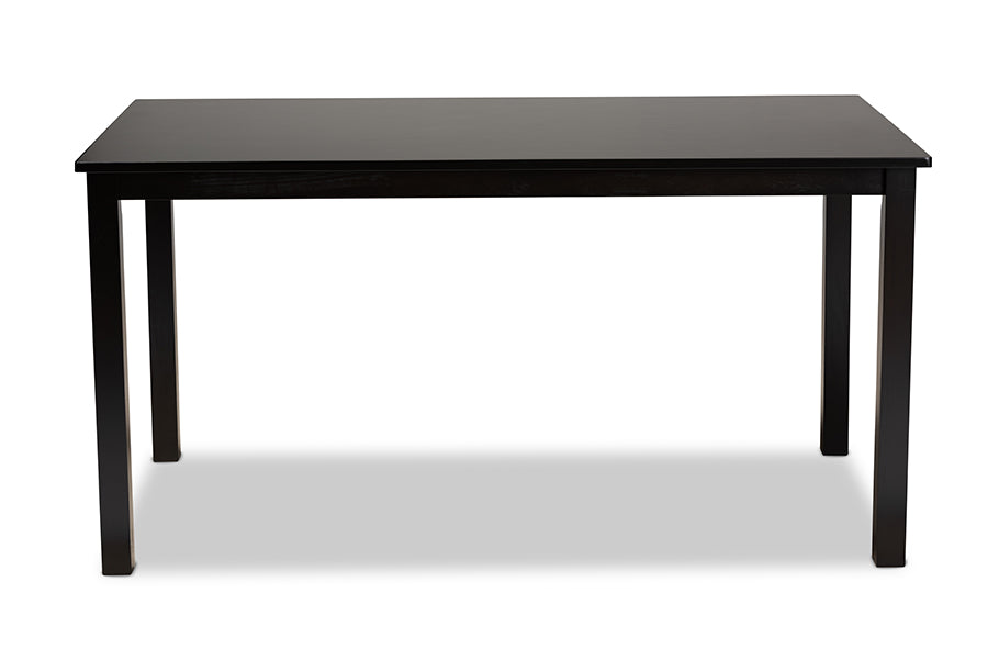 Eveline Modern and Contemporary Espresso Brown Finished Rectangular Wood Dining Table