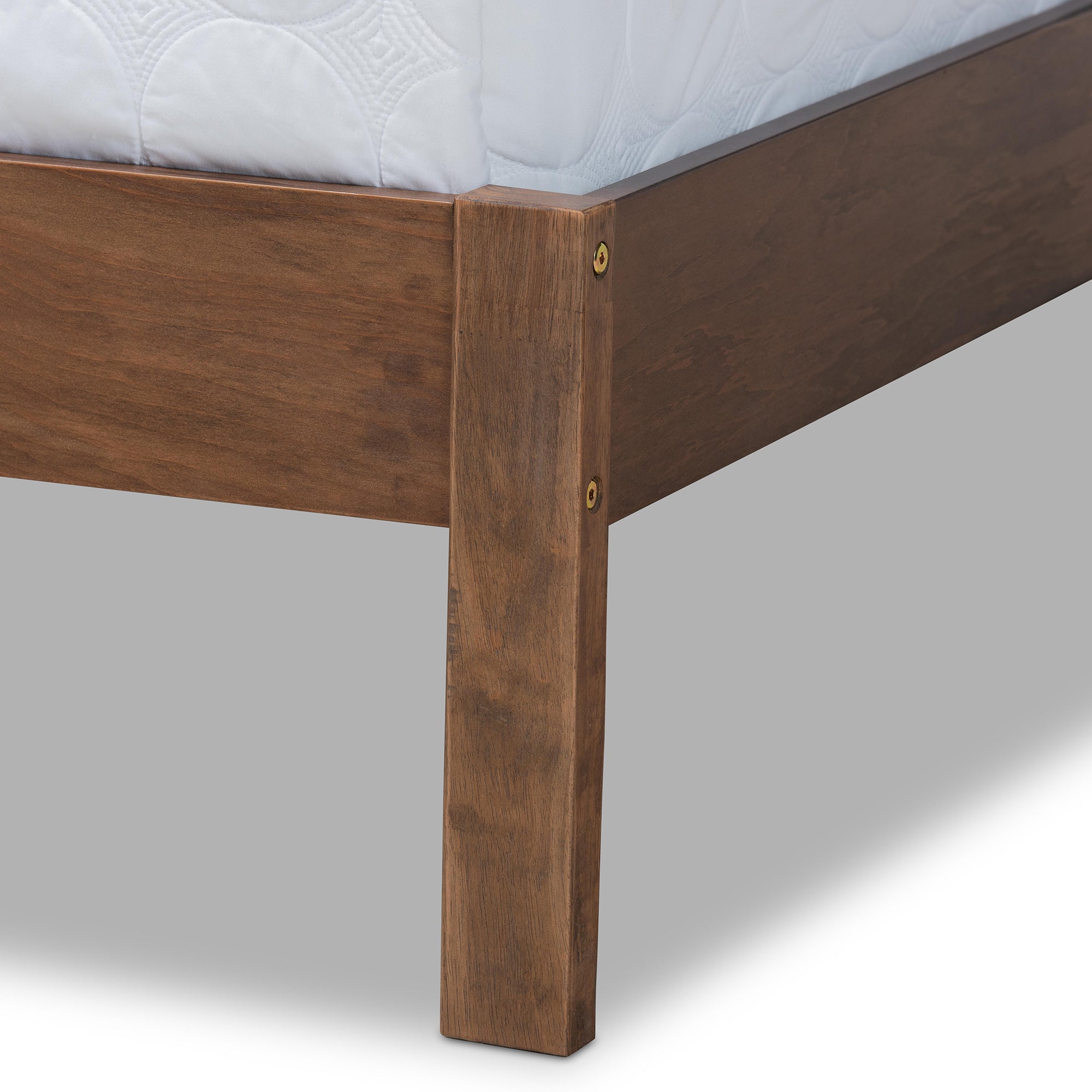 Anthony Walnut Brown Finished Wood Queen Size Panel Bed