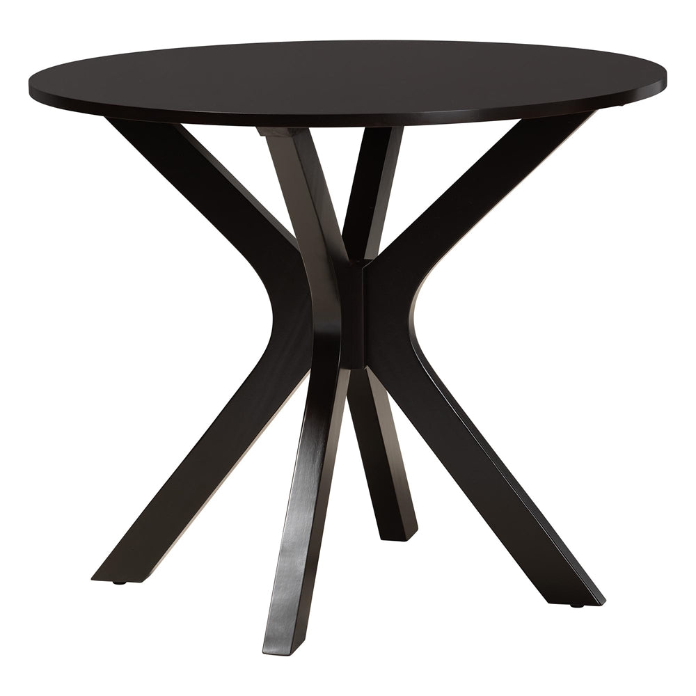Julia 5-Piece Dining Set - Compact Mid-Century Modern Round Table and Chair Set for Dining Room, Kitchen, Apartment, Sand