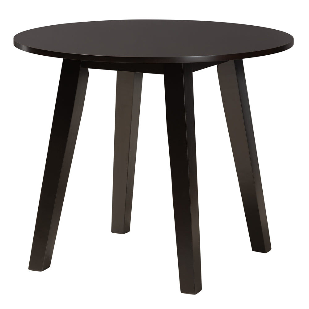 Aiden Modern Grey Fabric and Dark Brown Finished Wood 5-Piece Dining Set