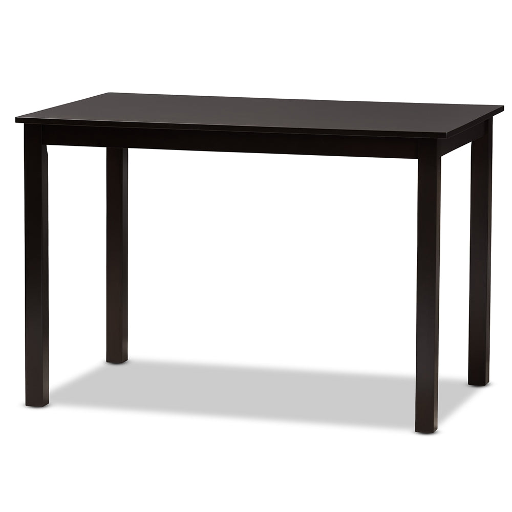 Jackson Modern and Contemporary Grey Fabric Upholstered and Espresso Brown Finished Wood 5-Piece Dining Set