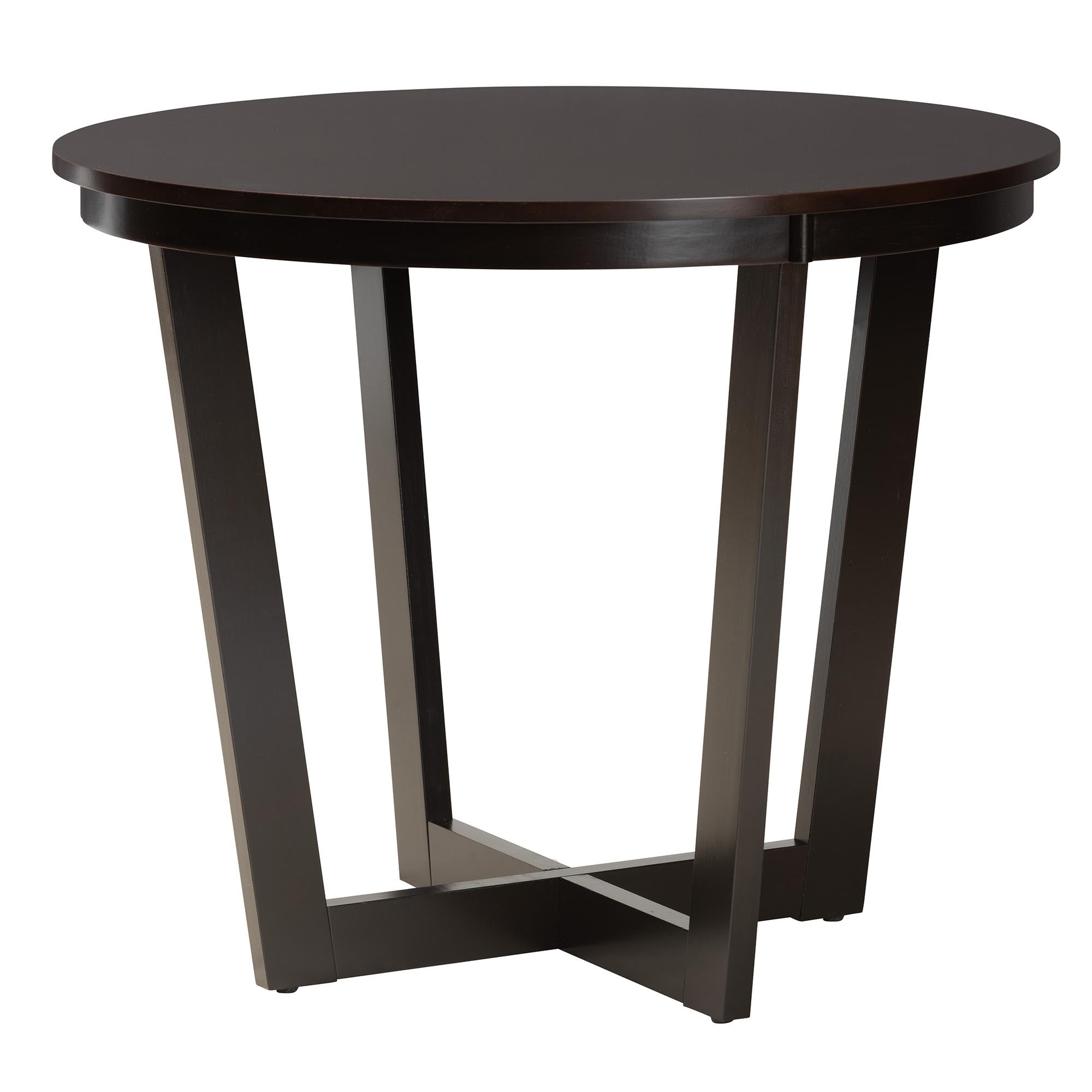 Jamie Moden Beige Fabric and Dark Brown Finished Wood 5-Piece Dining Set