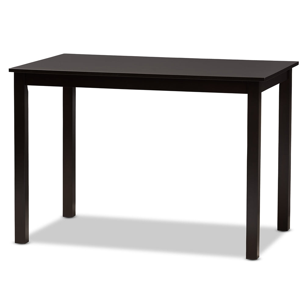 Jackson Modern and Contemporary Sand Fabric Upholstered and Espresso Brown Finished Wood 5-Piece Dining Set