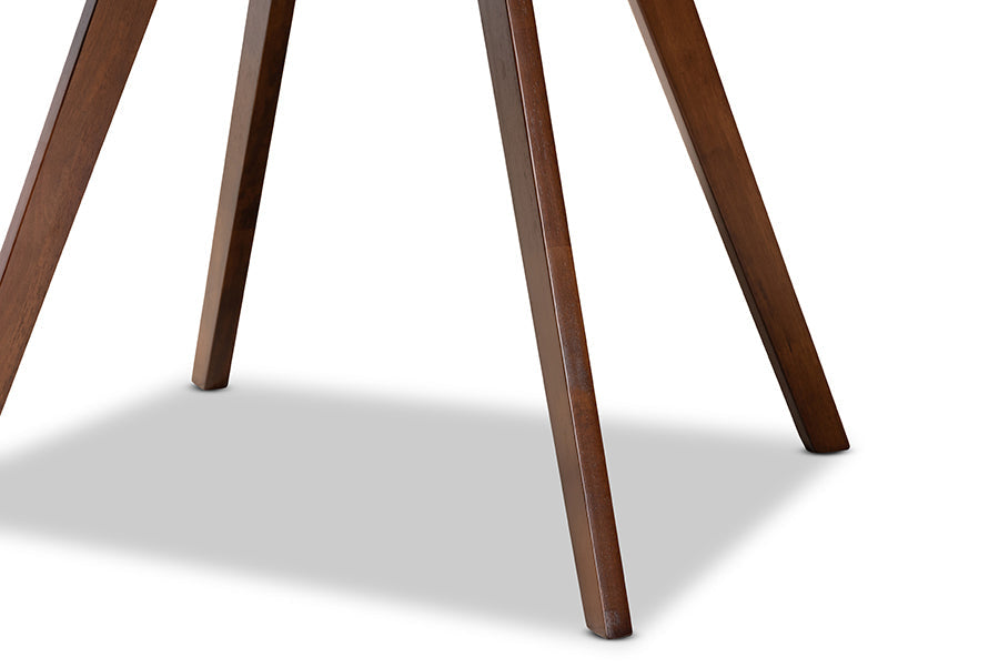 Alana Mid-Century Modern Transitional Walnut Brown Finished Round Wood Dining Table