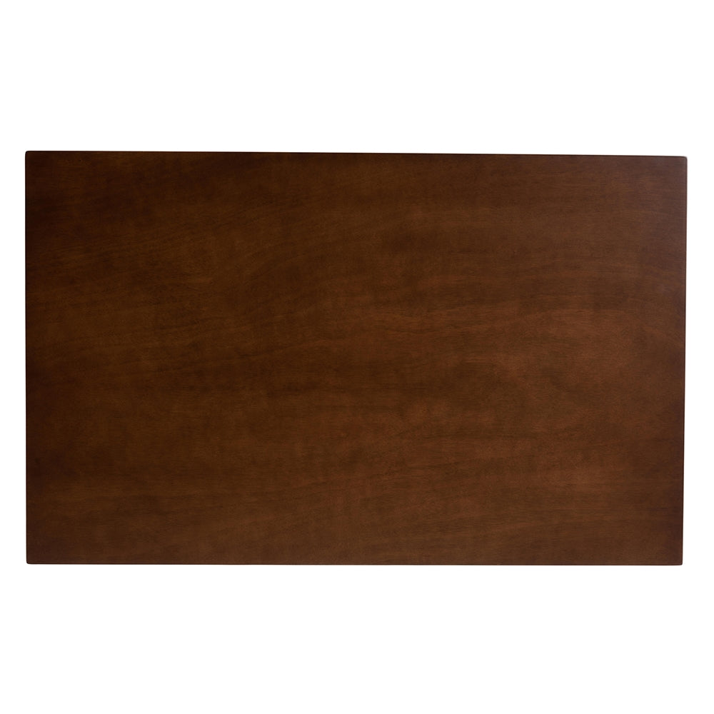 Nori Mid-Century Modern Transitional Light Grey Fabric Upholstered and Walnut Brown Finished Wood 5-Piece Dining Set