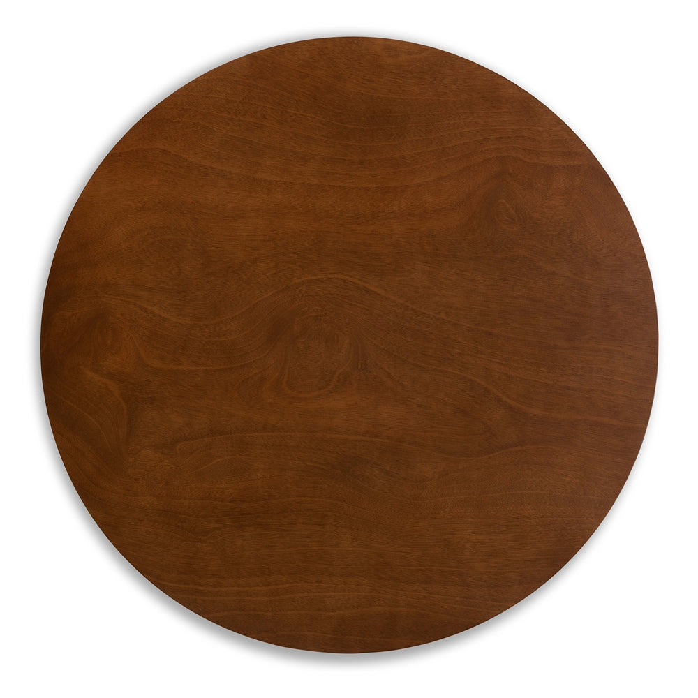 Eiko Mid-Century Modern Transitional Light Beige Fabric Upholstered and Walnut Brown Finished Wood 5-Piece Dining Set