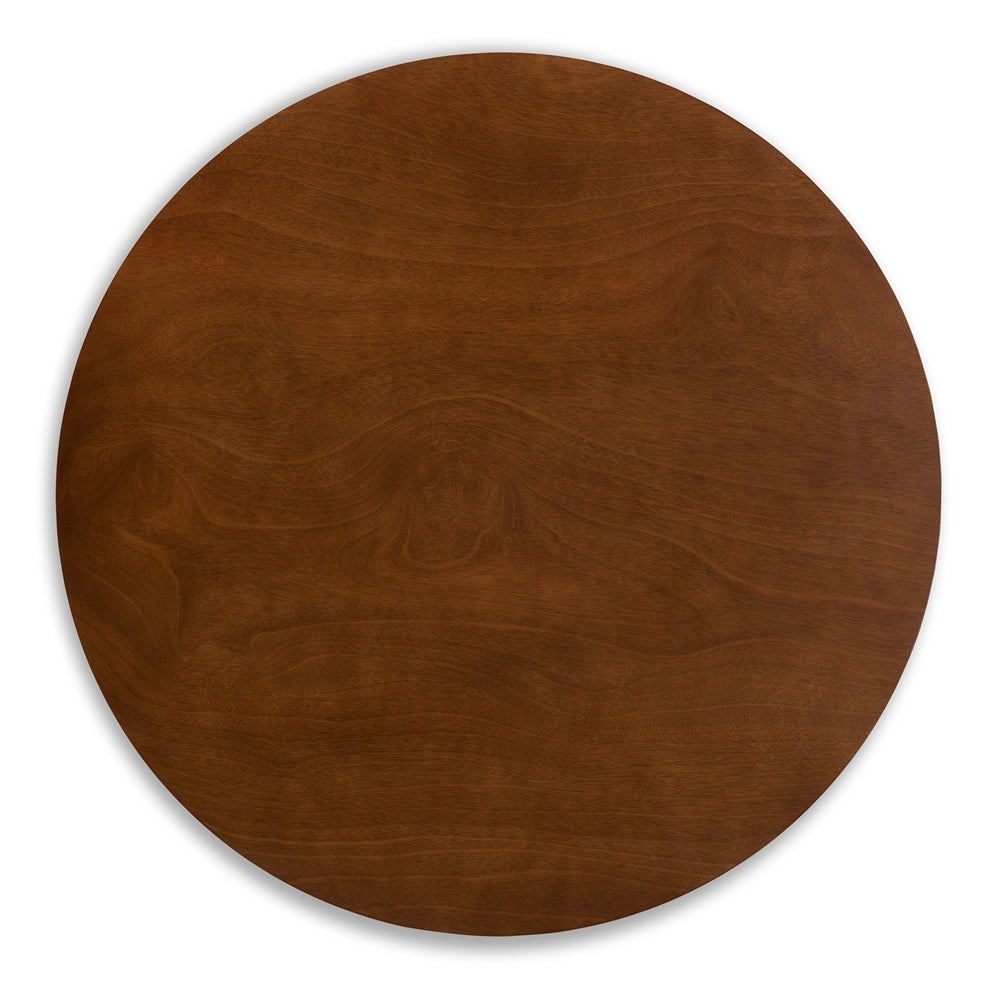 Eiko Mid-Century Modern Transitional Light Grey Fabric Upholstered and Walnut Brown Finished Wood 5-Piece Dining Set