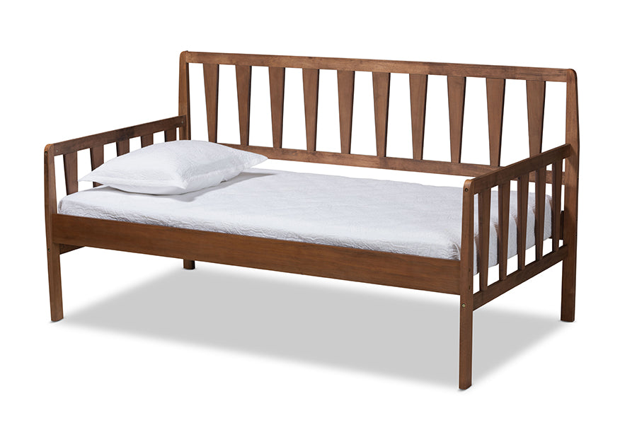 Midori Walnut Brown Finished Wood Twin Size Daybed