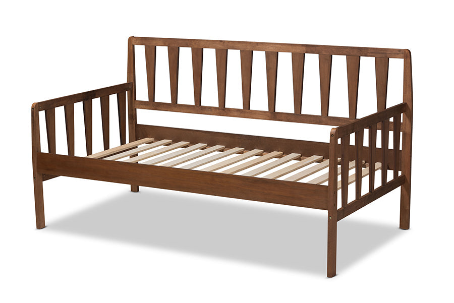 Midori Walnut Brown Finished Wood Twin Size Daybed