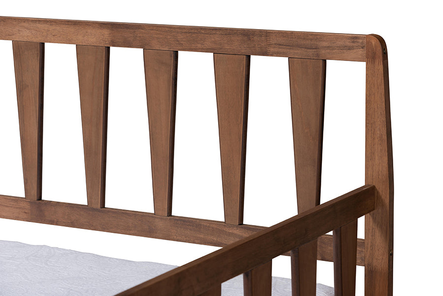 Midori Walnut Brown Finished Wood Twin Size Daybed