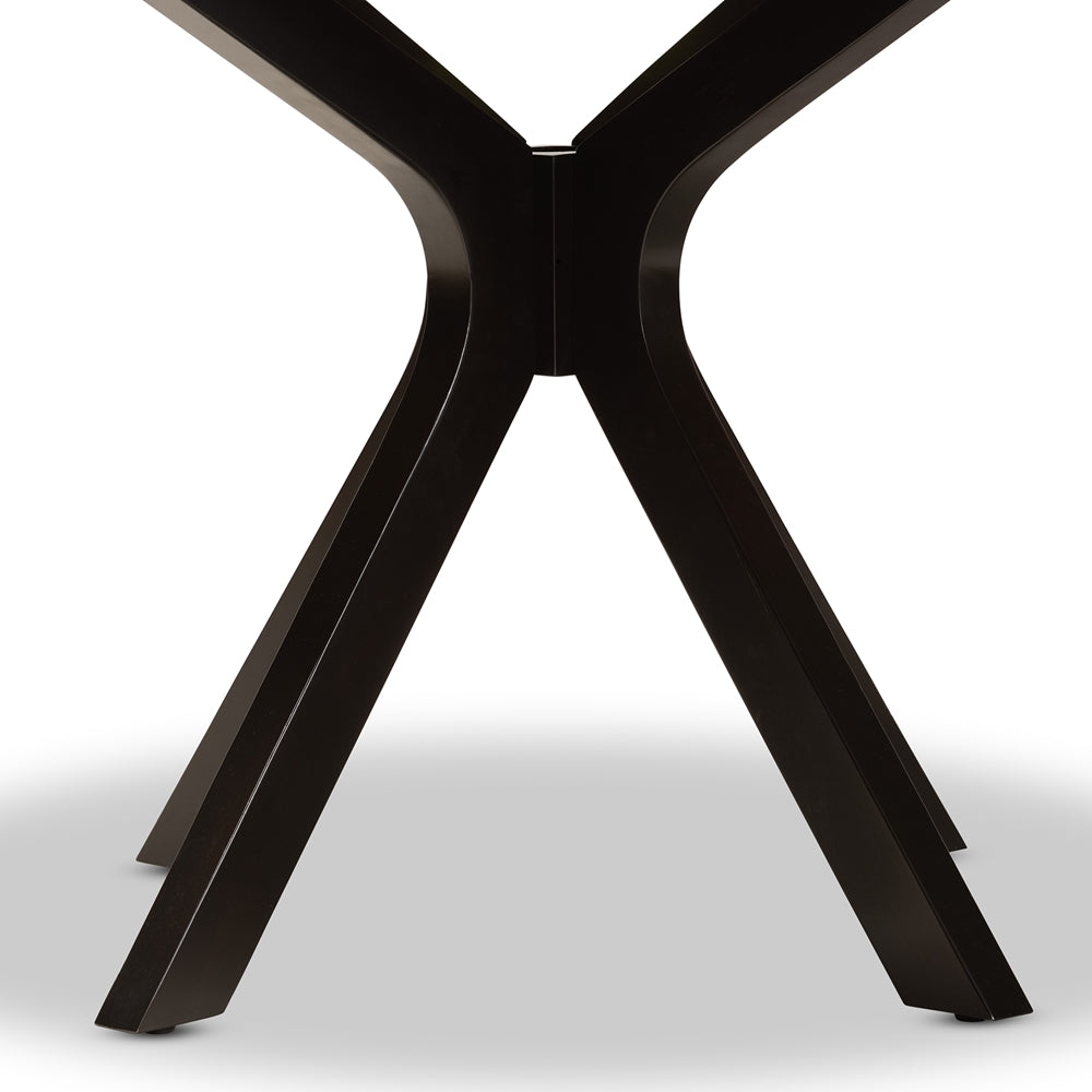 Kenji Modern and Contemporary Dark Brown Finished 45-Inch-Wide Round Wood Dining Table