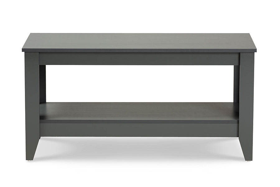 Elada Modern and Contemporary Grey Finished Wood Coffee Table
