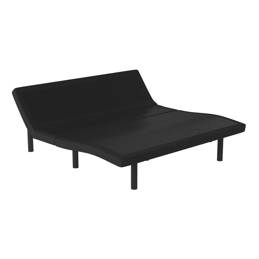 Wilfredo YetiMotion King Size Black Adjustable Upholstered Bed Frame – Ergonomic Dual Incline Design