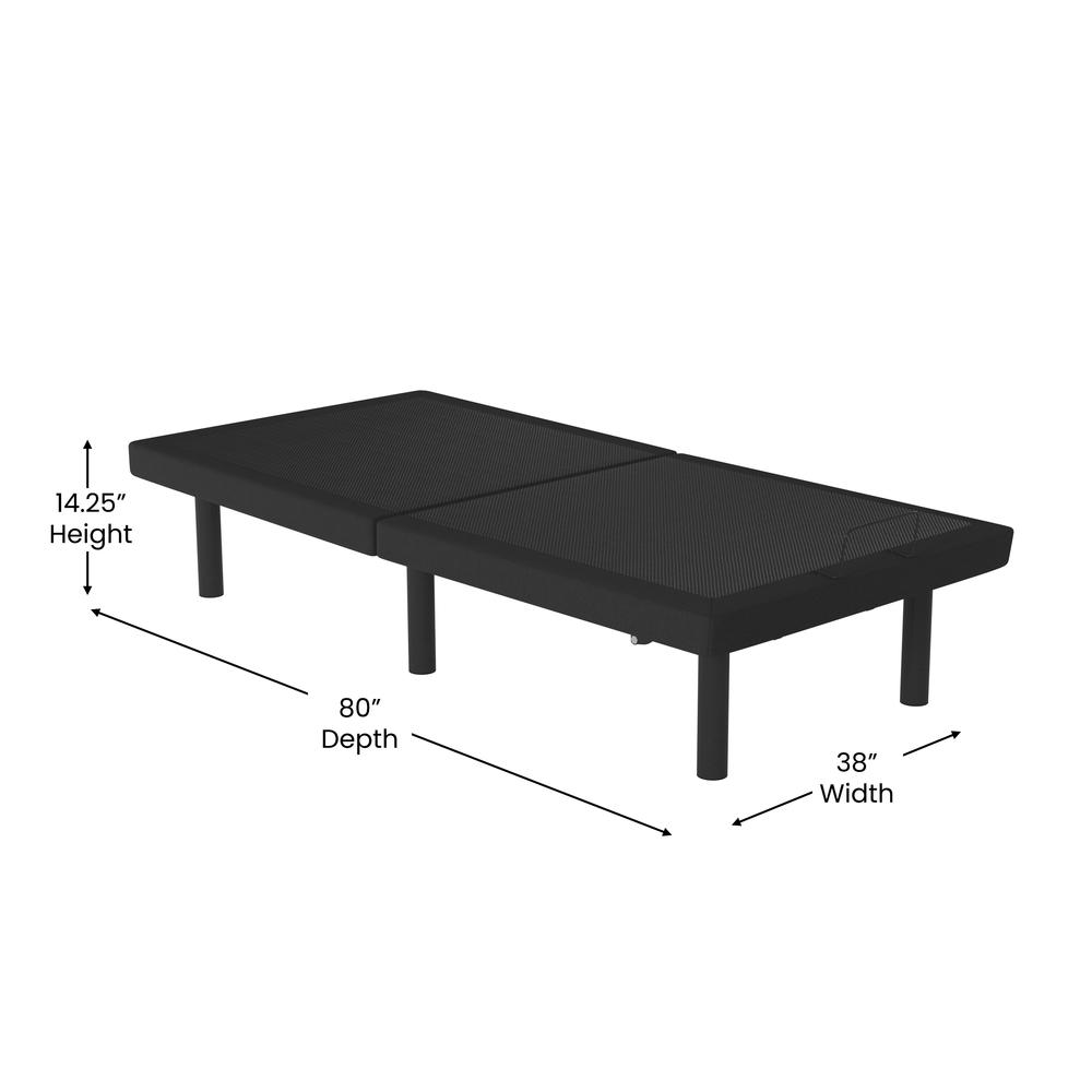 Pascual Summit Collection Twin XL Adjustable Bed Frame – Upholstered Base with Independent Head & Foot Incline