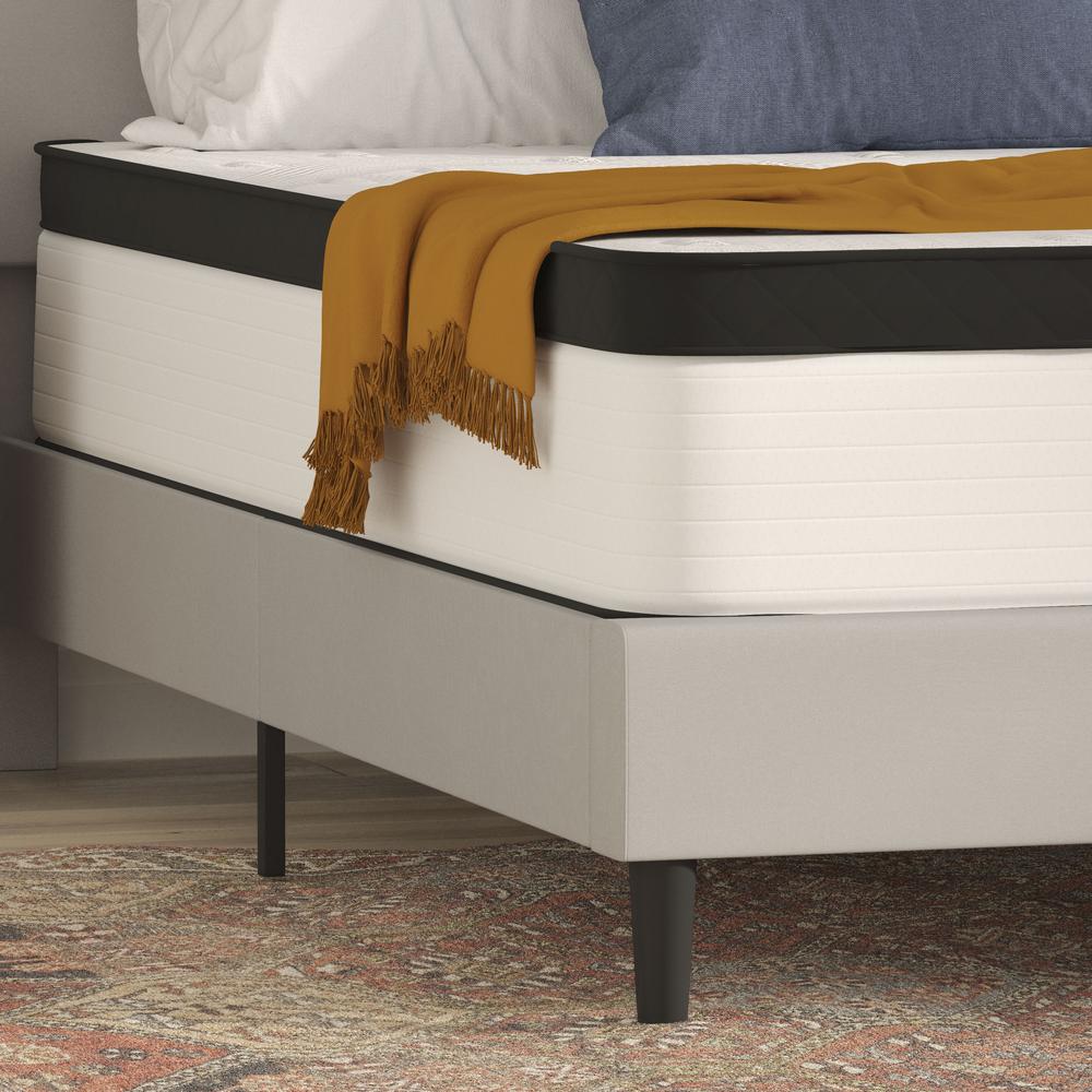 Branwen Yeti Comfort 12-Inch Queen Hybrid Mattress – Firm Feel, Pocket Springs, Mattress in a Box