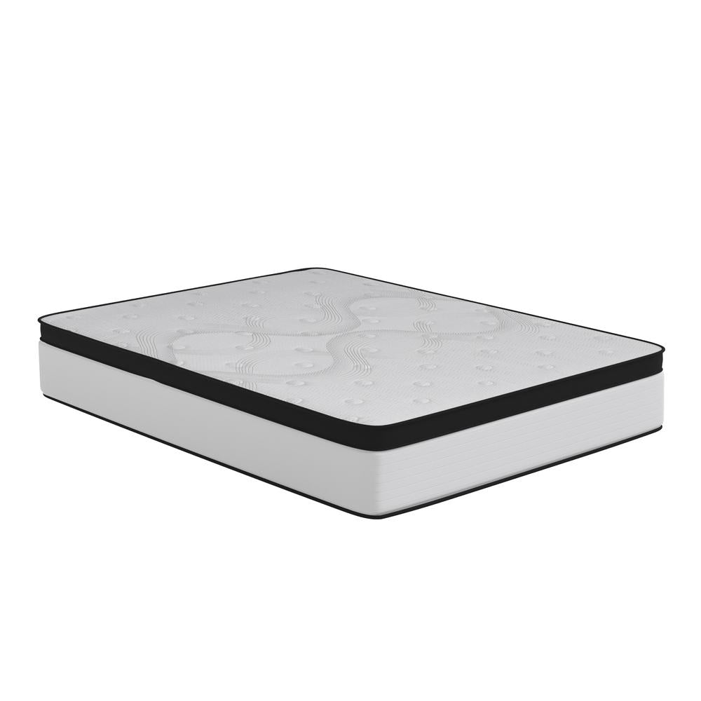 Branwen Yeti Comfort 12-Inch Queen Hybrid Mattress – Firm Feel, Pocket Springs, Mattress in a Box