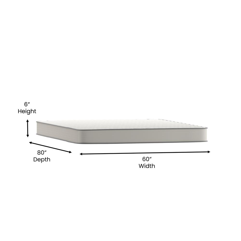 Zenon CloudSpring Queen Size Mattress – 6-Inch Spring Foam Hybrid, Medium-Firm, CertiPUR Certified