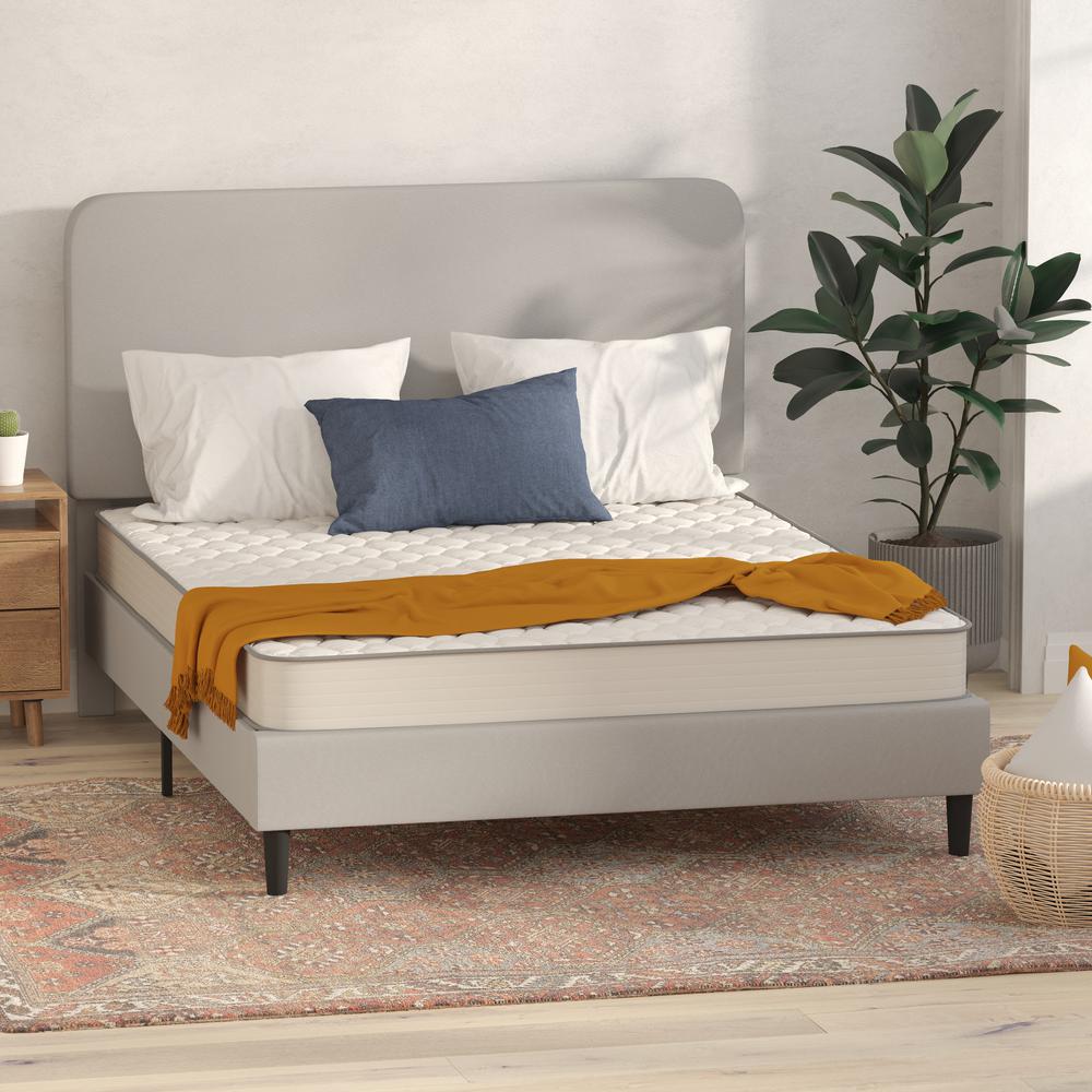 Zenon CloudSpring Queen Size Mattress – 6-Inch Spring Foam Hybrid, Medium-Firm, CertiPUR Certified