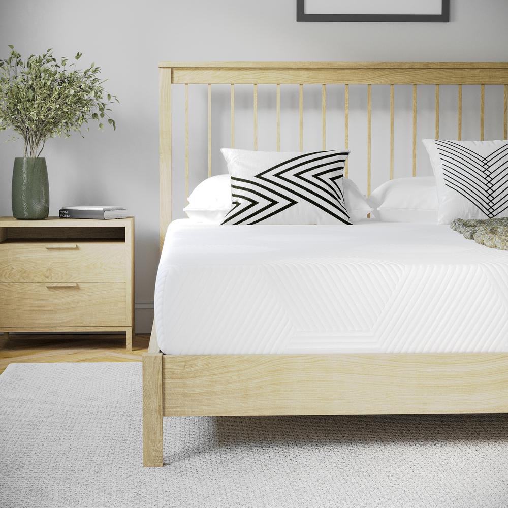 Modern Queen Size Charcoal and Green Tea Infused Mattress in a Box