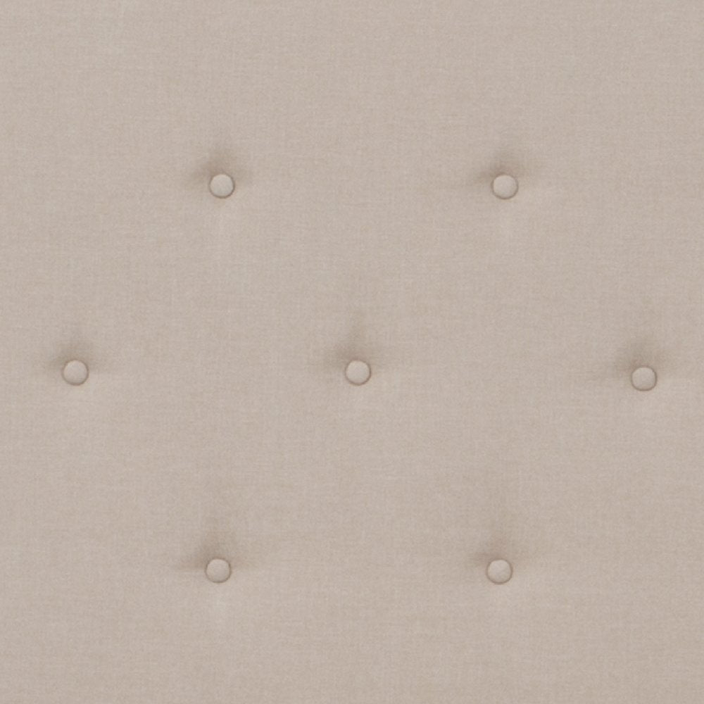 Roxbury Queen Size Tufted Upholstered Platform Bed in Beige Fabric