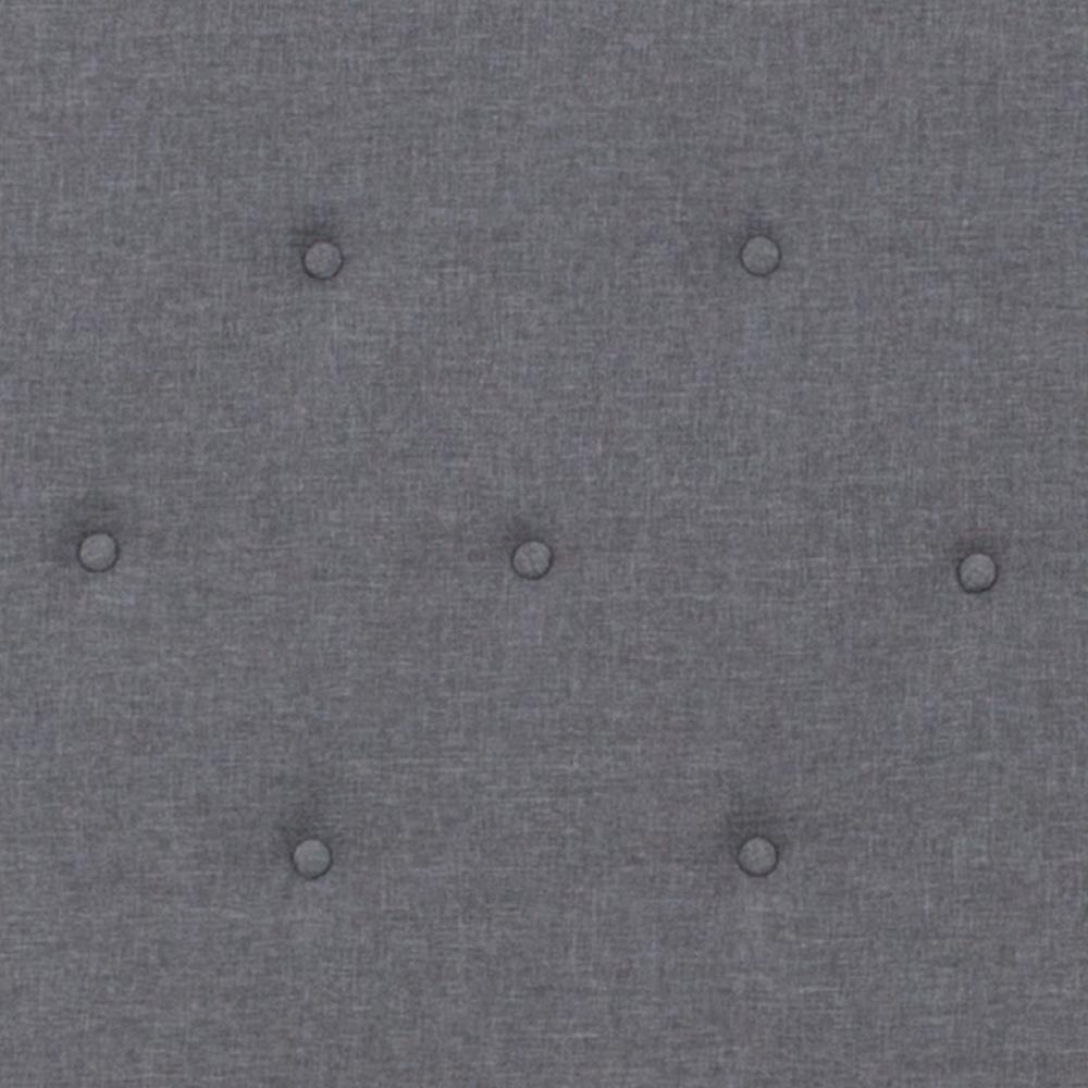 Marissa Twin Size Tufted Upholstered Platform Bed in Light Grey Fabric