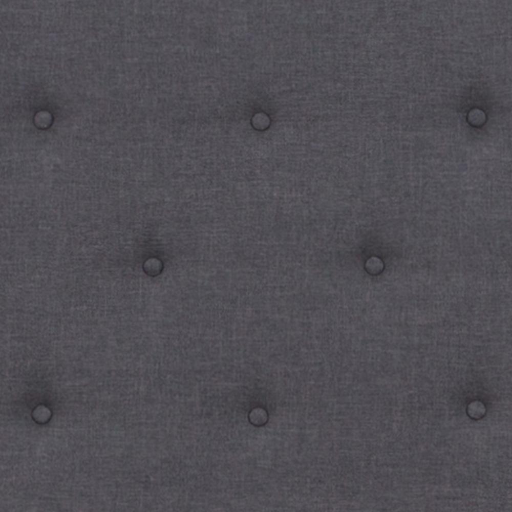 Marissa Queen Size Tufted Upholstered Platform Bed in Dark Grey Fabric