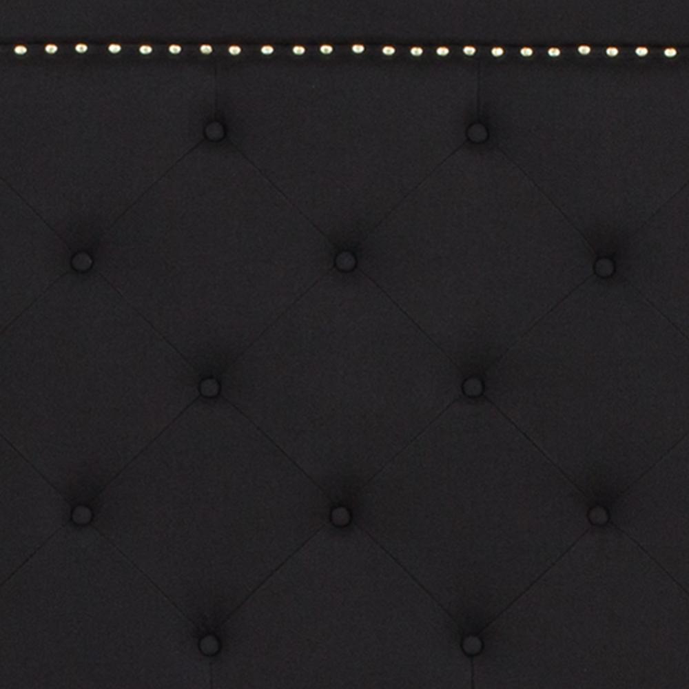 Janis King Size Tufted Upholstered Platform Bed in Black Fabric