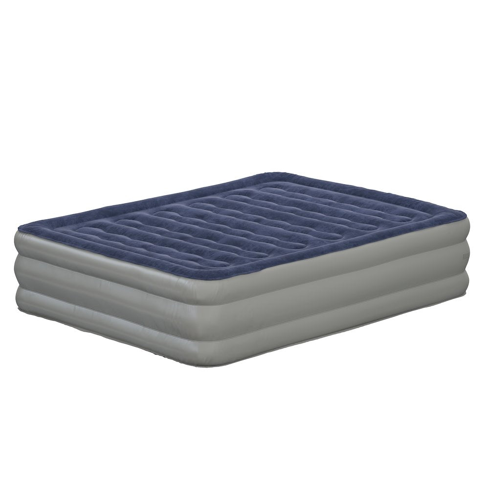 Michio EverRest Queen Air Mattress 18-In – Flocked PVC Bed with Built-In ETL Electric Pump
