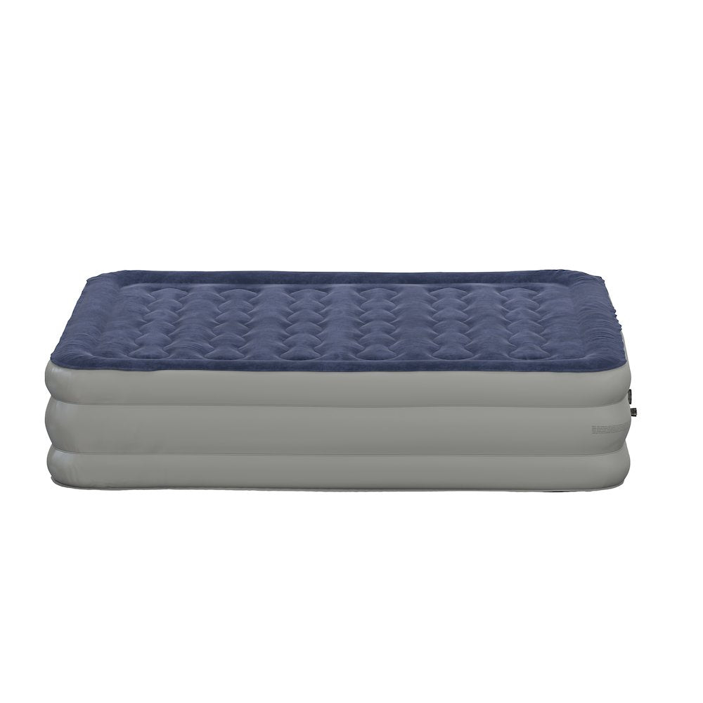 Michio EverRest Queen Air Mattress 18-In – Flocked PVC Bed with Built-In ETL Electric Pump