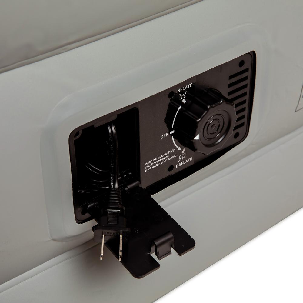 Michio EverRest Queen Air Mattress 18-In – Flocked PVC Bed with Built-In ETL Electric Pump