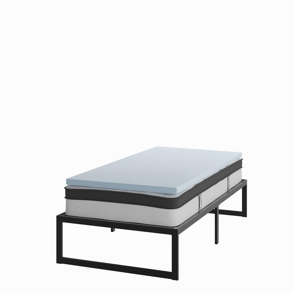 Sionne EverRest Twin Metal Bed Frame + Gel Foam Topper