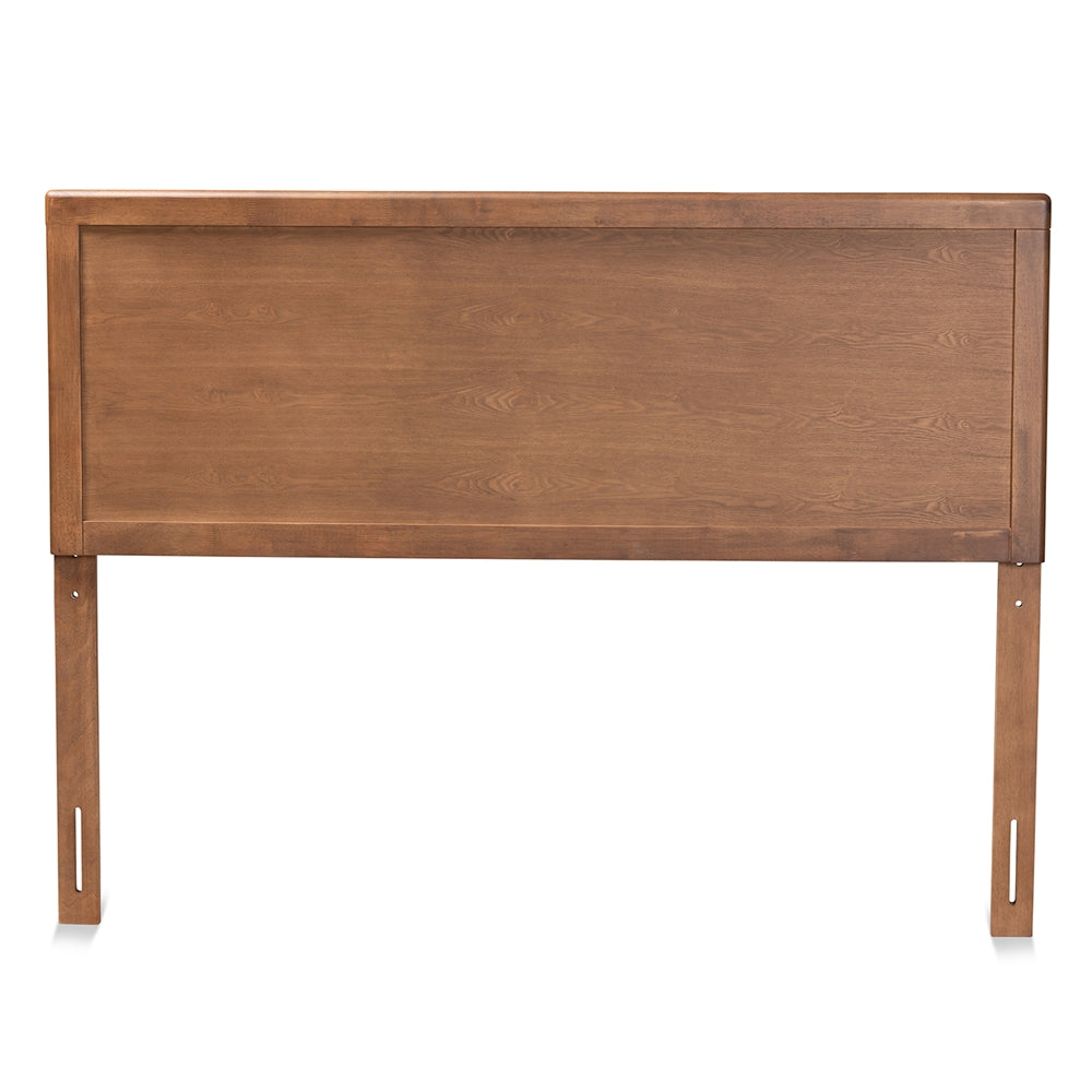 Alan Modern and Contemporary Transitional Ash Walnut Finished Wood Full Size Headboard