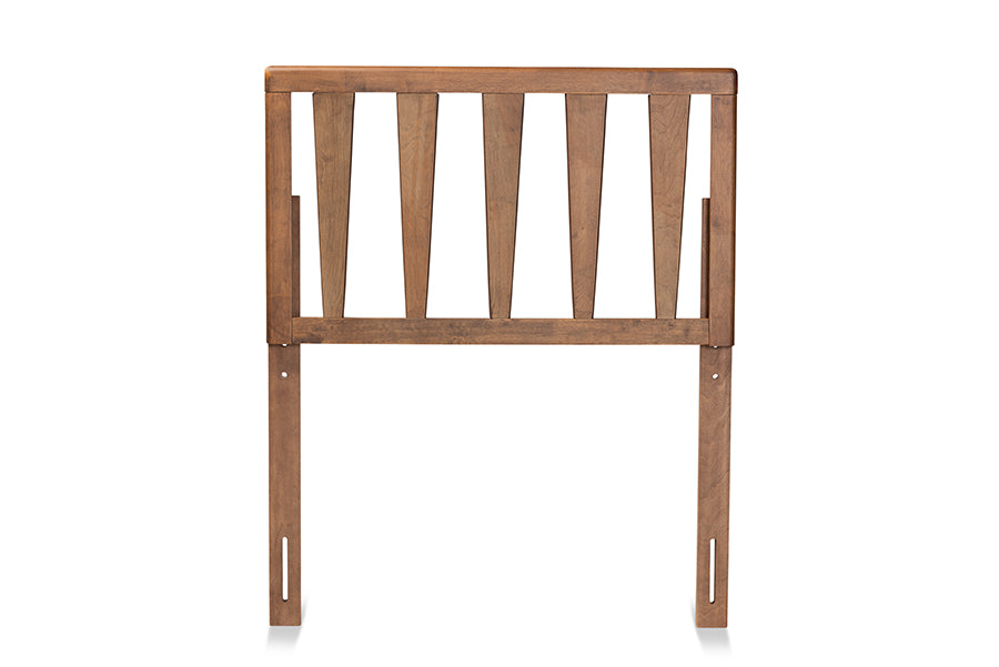 Duncan Modern and Contemporary Ash Walnut Finished Wood Twin Size Headboard