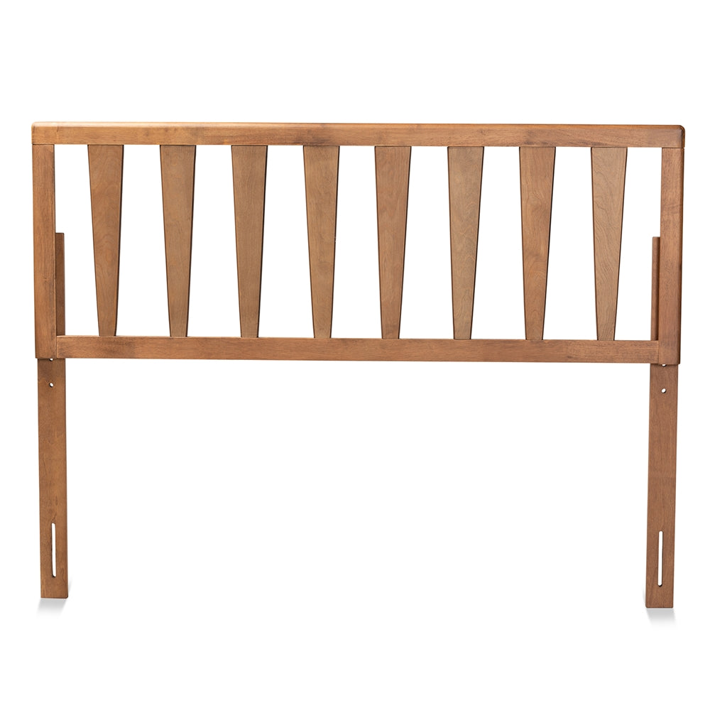 Duncan Modern and Contemporary Ash Walnut Finished Wood Queen Size Headboard