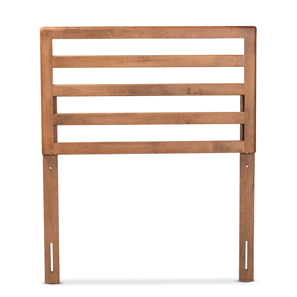 Akemi Modern and Contemporary Ash Walnut Finished Wood Twin Size Headboard