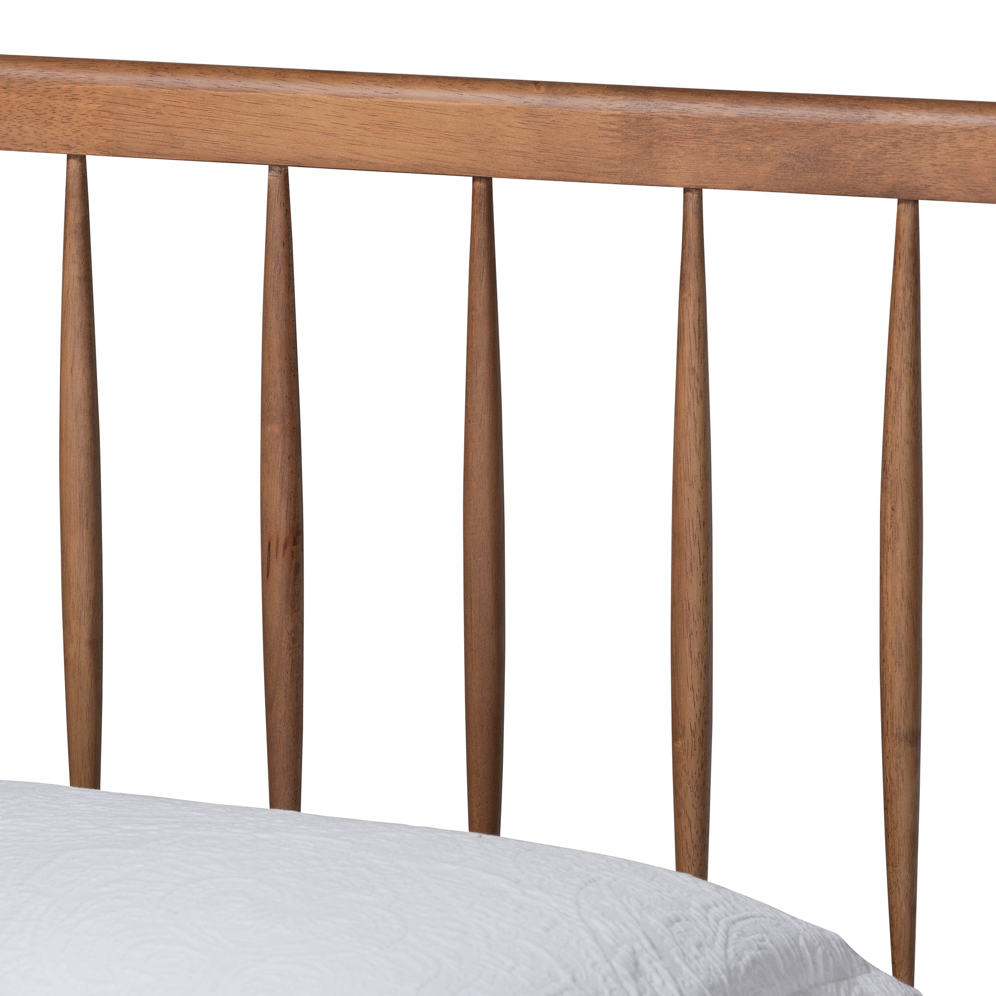 Sora Mid-Century Modern Ash Walnut Finished Wood Twin Size Platform Bed