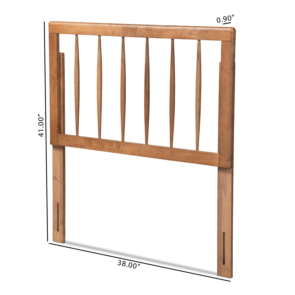Valin Modern and Contemporary Ash Walnut Finished Wood Twin Size Headboard
