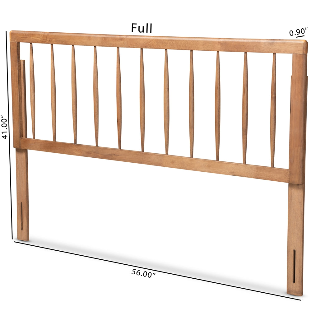 Valin Modern and Contemporary Ash Walnut Finished Wood Full Size Headboard