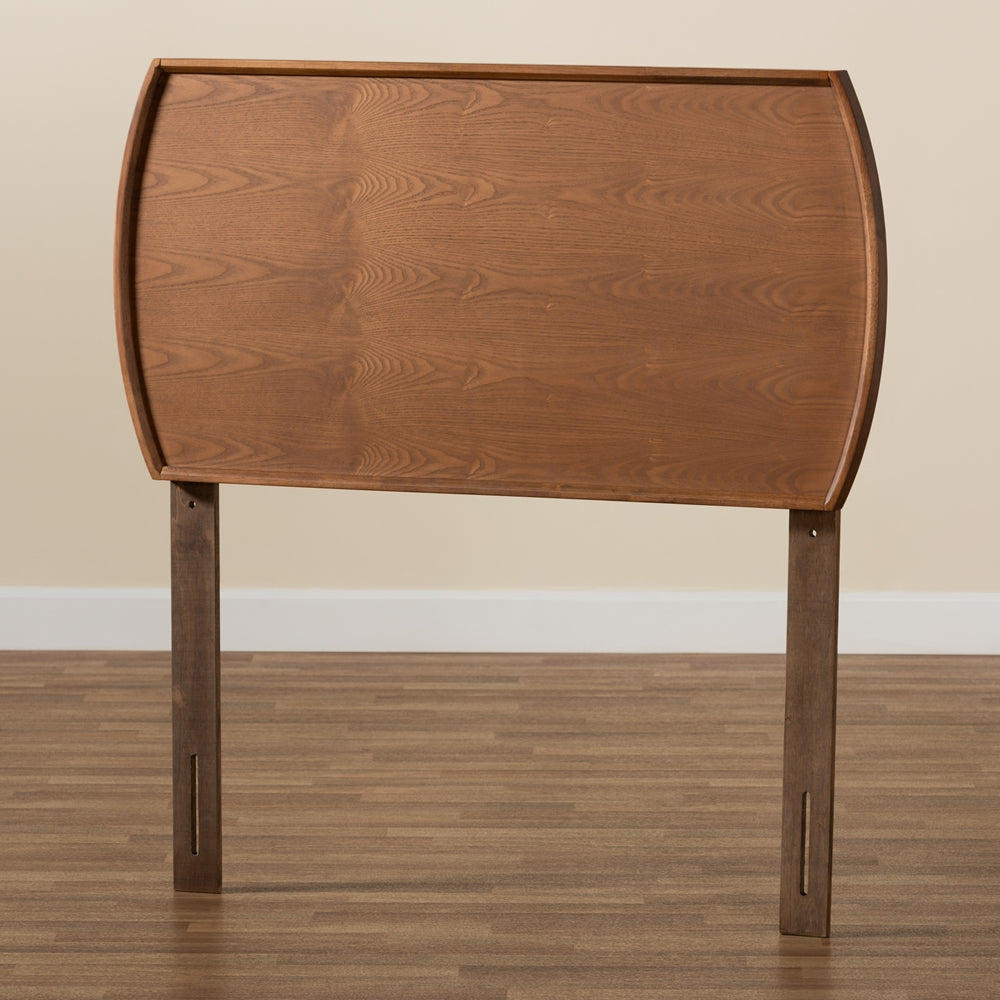 Laurien Mid-Century Modern Ash Walnut Finished Wood Twin Size Headboard
