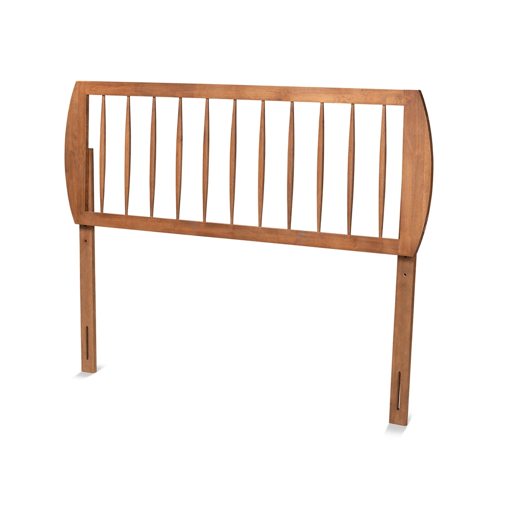 Norman Modern and Contemporary Transitional Ash Walnut Finished Wood Full Size Headboard