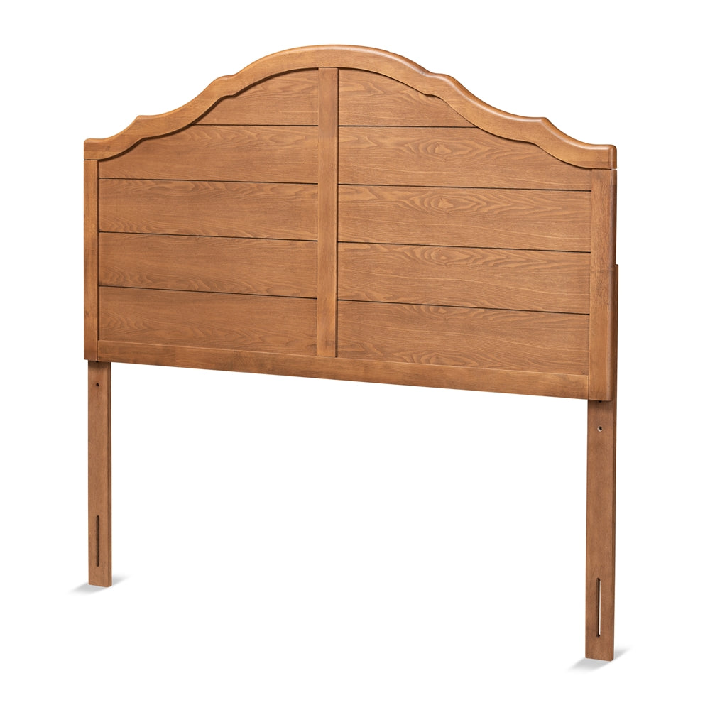 Clive Vintage Traditional Farmhouse Ash Walnut Finished Wood Full Size Headboard
