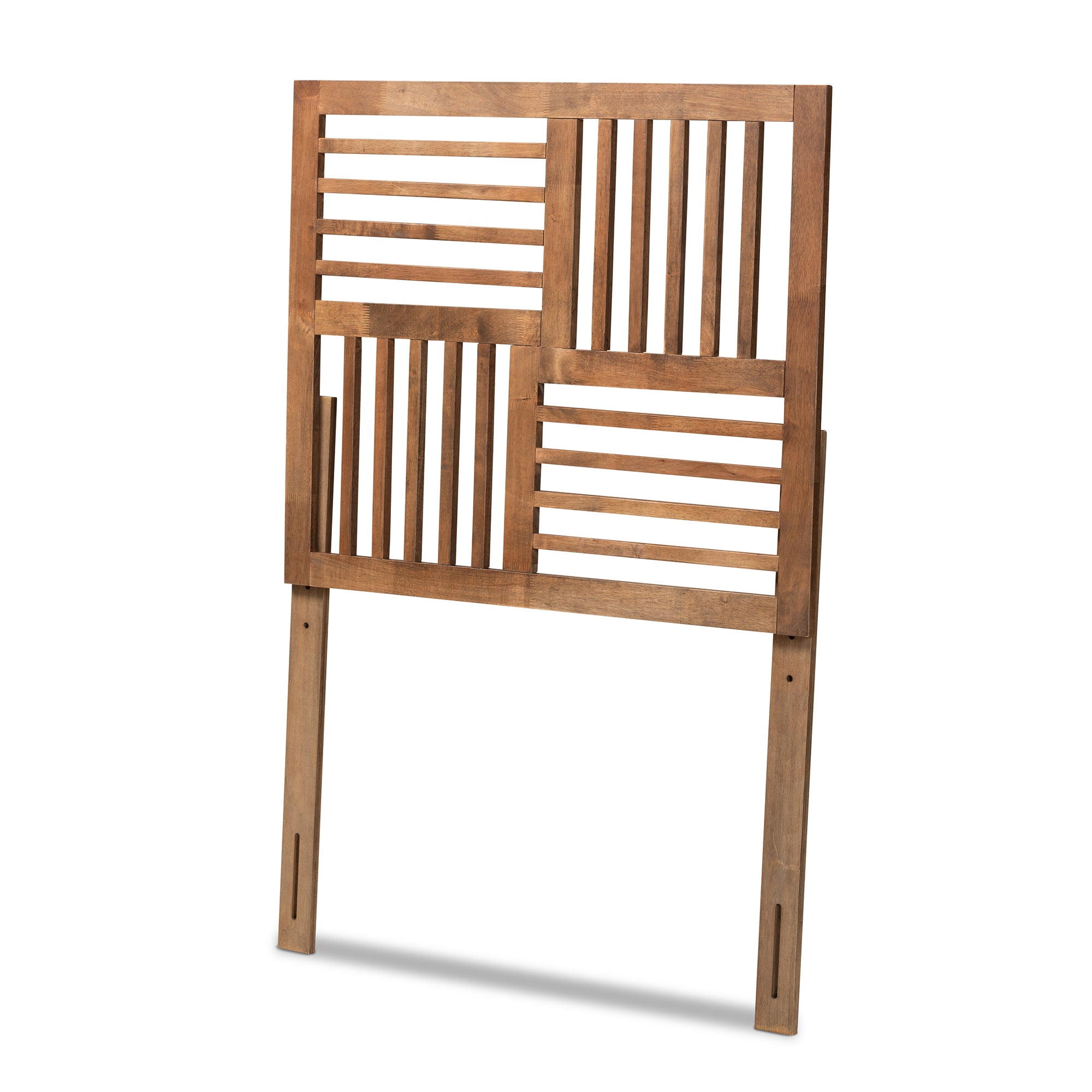 Baxton Studio Adler Modern and Contemporary Transitional Ash Walnut Finished Wood Twin Size Headboard